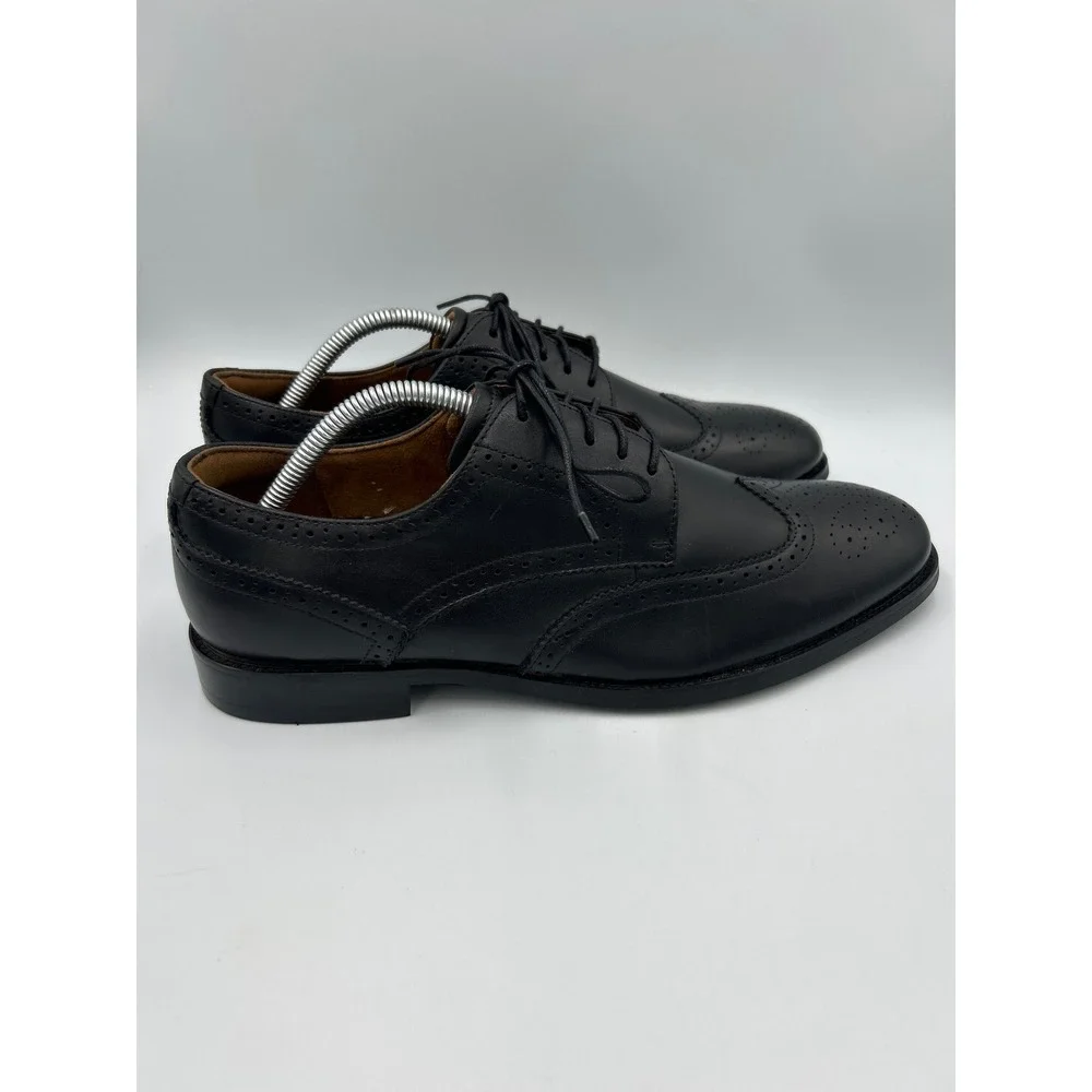 Florsheim Montinaro Black Leather Wingtip Oxford Dress Shoes Mens Size 9.5M